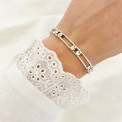 Bracelet jonc "June" argent