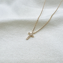 Collier "Croix" oxydes