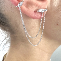 Boucle d'oreille "Sarah" argent