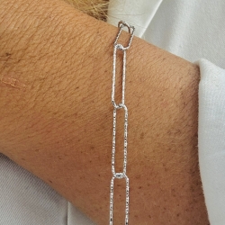 Bracelet "Gina" argent ciselé