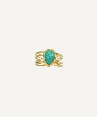 Bague "Théa" verte