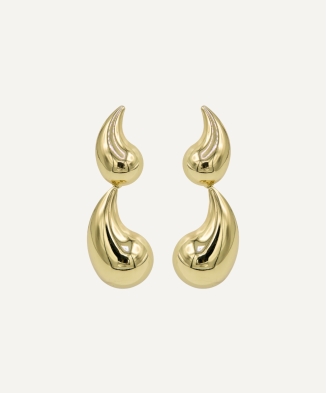 Boucles d'oreilles "Johanna" acier doré