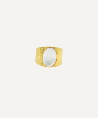 copy of Bague acier doré