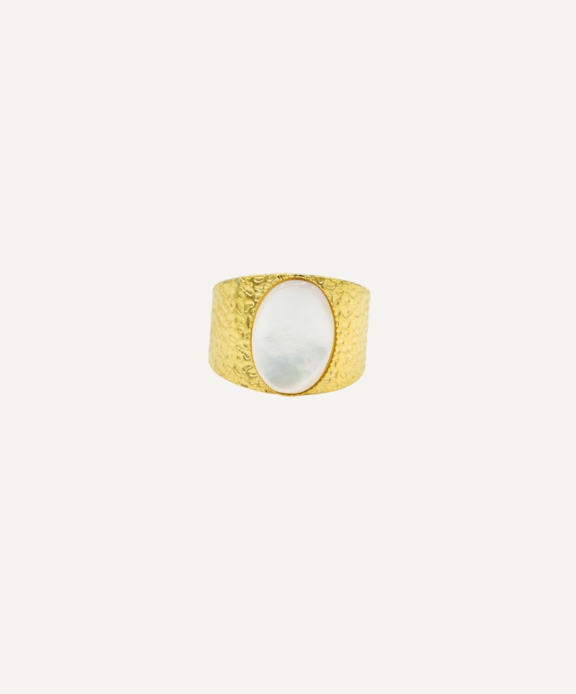 copy of Bague acier doré