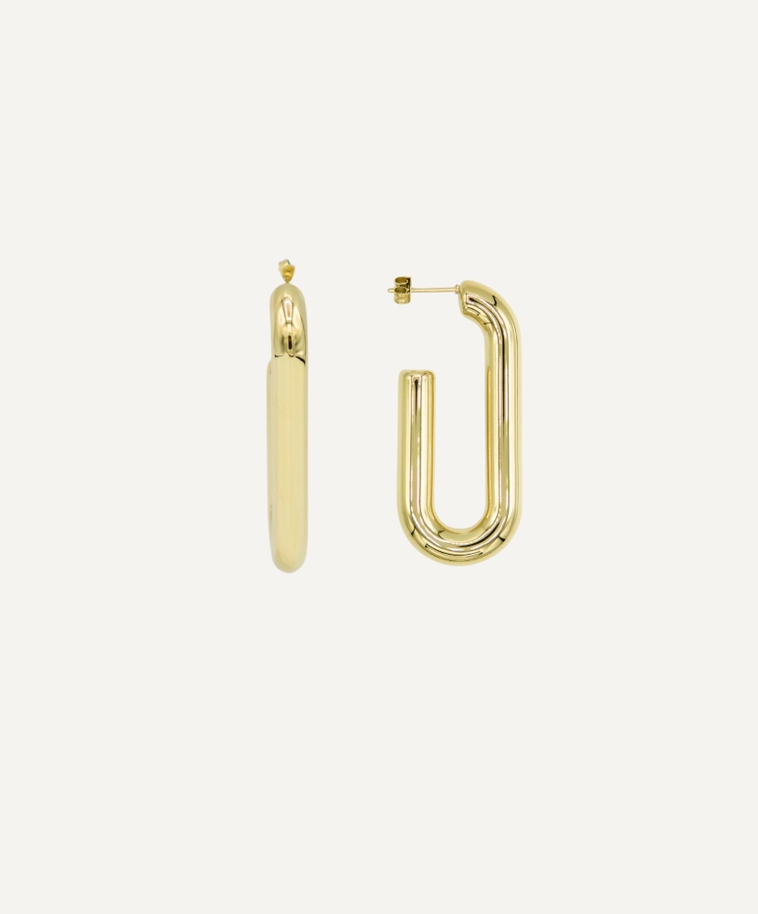 Boucles d'oreilles "Michelle" acier ou acier doré