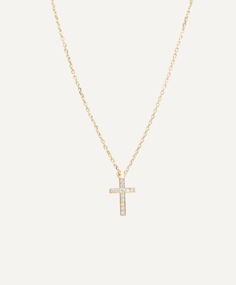 Collier "Croix" oxydes