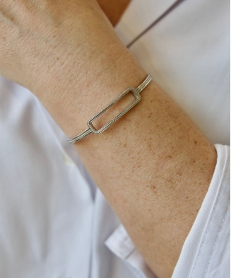 Bracelet jonc 'Sienna' argent