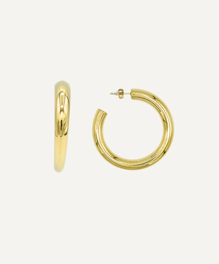Boucles d'oreilles "Diane" acier ou acier doré