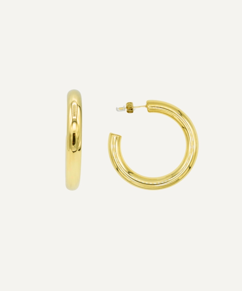 Boucles d'oreilles "Constance" acier ou acier doré