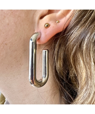Boucles d'oreilles "Michelle" acier ou acier doré