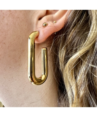 Boucles d'oreilles "Michelle" acier ou acier doré
