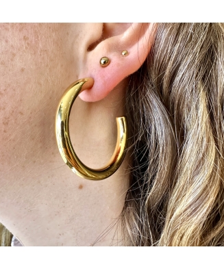 Boucles d'oreilles "Aurélia" acier ou acier doré