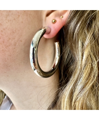 Boucles d'oreilles "Diane" acier ou acier doré