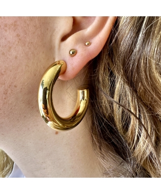 Boucles d'oreilles "Diane" acier ou acier doré