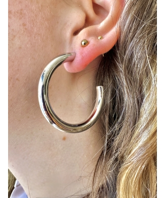 Boucles d'oreilles "Aurélia" acier ou acier doré
