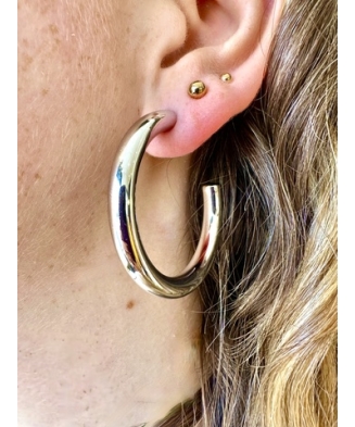 Boucles d'oreilles "Aurélia" acier ou acier doré