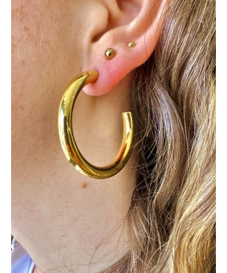 Boucles d'oreilles "Aurélia" acier ou acier doré