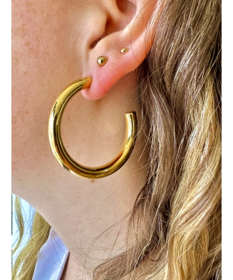 Boucles d'oreilles "Aurélia" acier ou acier doré