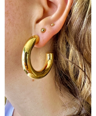 Boucles d'oreilles "Constance" acier ou acier doré