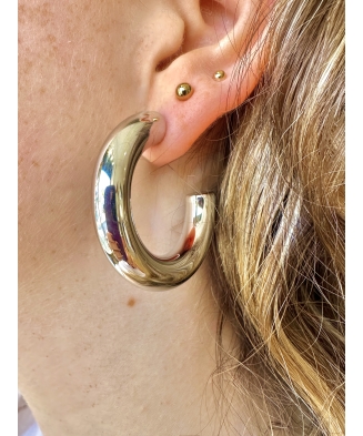 Boucles d'oreilles "Constance" acier ou acier doré