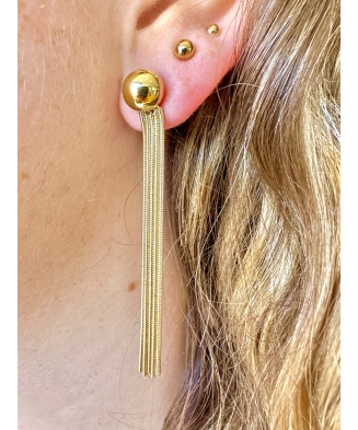 Boucles d'oreilles "Colette" acier ou acier doré