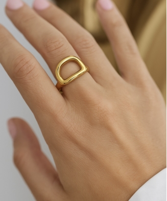 Bague "Paige" lisse