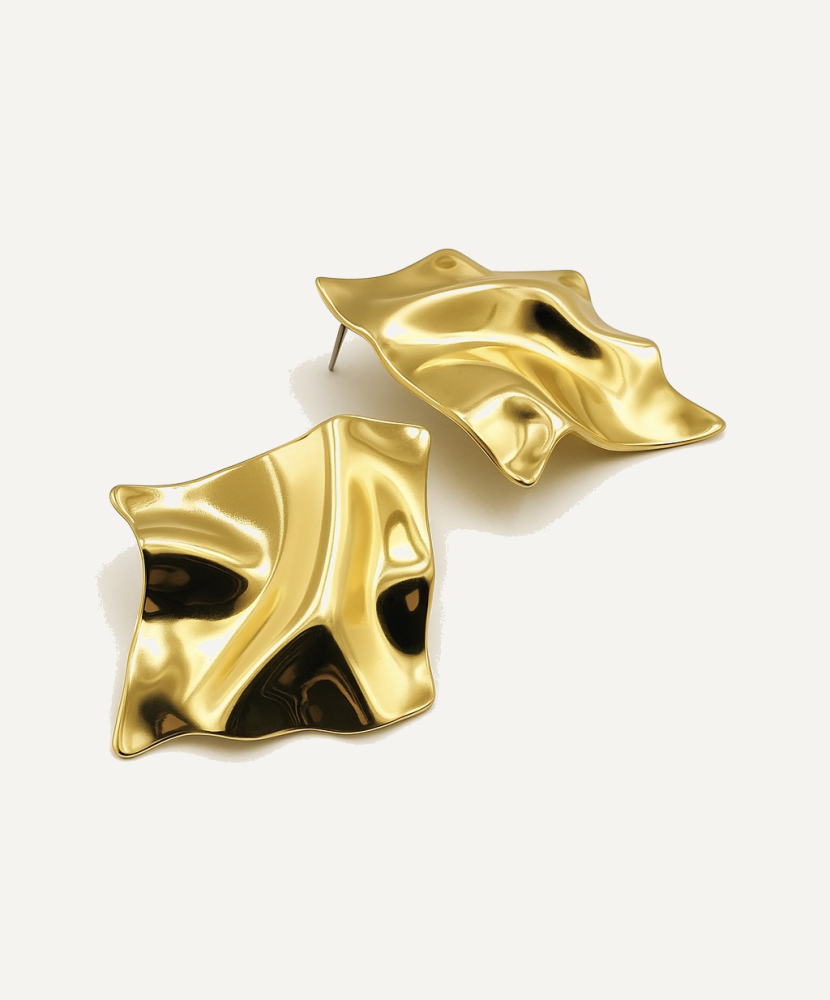 Boucles d'oreilles "Paule" acier ou acier doré