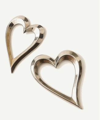 Boucles d'oreilles "Coeur" acier ou acier doré