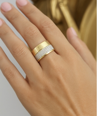Bague "Emmanuelle" oxydes