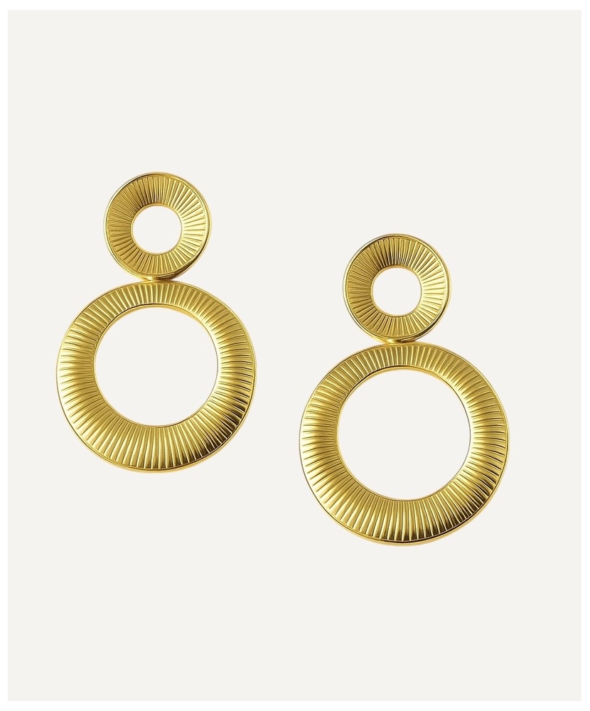 Boucles d'oreilles "Marjolaine" acier ou acier doré
