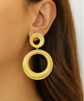 Boucles d'oreilles "Marjolaine" acier ou acier doré