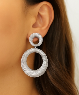Boucles d'oreilles "Marjolaine" acier ou acier doré