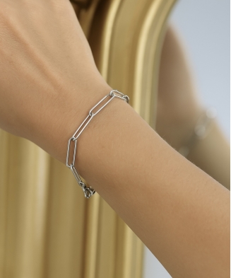 Bracelet "Gina" lisse argent petit modéle
