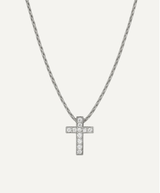 Collier "Croix" Argent oxydes