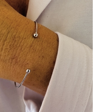 Bracelet jonc "Aline" argent