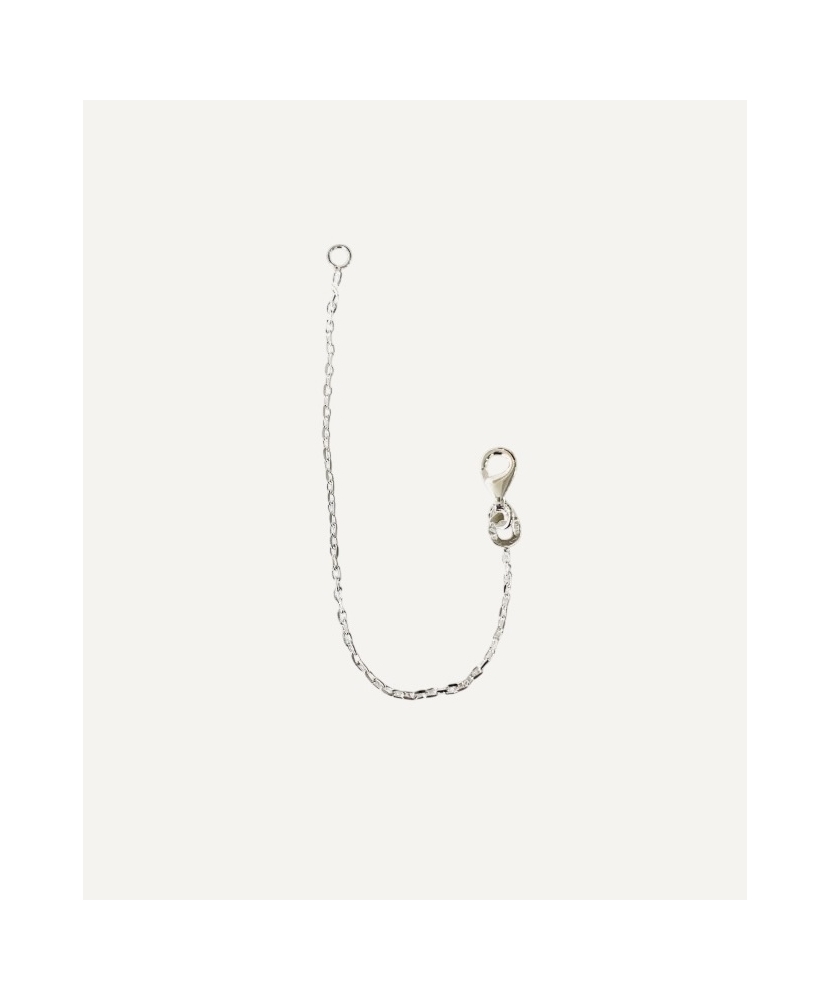 Chainette d'extension argent avec fermoir