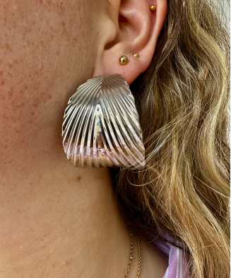 Boucles d'oreilles "Colombe" acier ou  acier doré