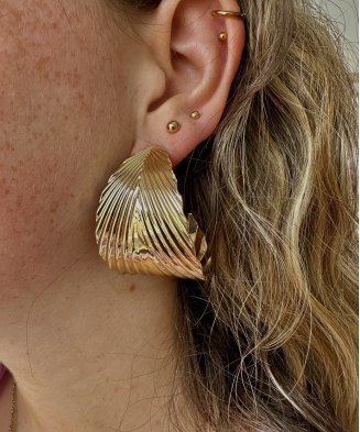 Boucles d'oreilles "Colombe" acier ou  acier doré