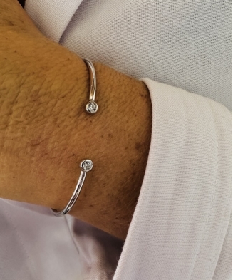 Bracelet jonc "Maïleen" argent