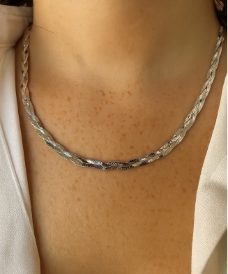 Collier "Josephine" argent