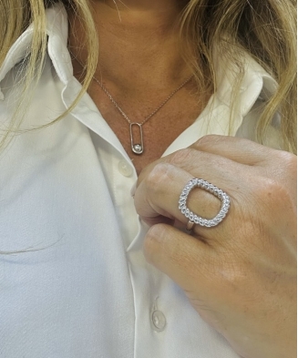 Bague "Paige" argent
