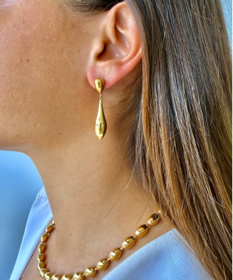 Boucles d'oreilles "Kalinda" acier ou acier doré