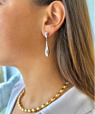 Boucles d'oreilles "Kalinda" acier ou acier doré