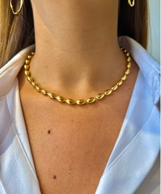 Collier "Kalinda" acier doré