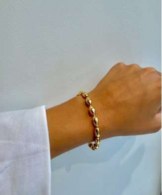 Bracelet "Kalinda" acier doré