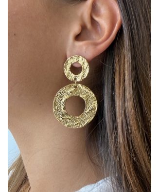 Boucles d'oreilles "Zoé" acier doré