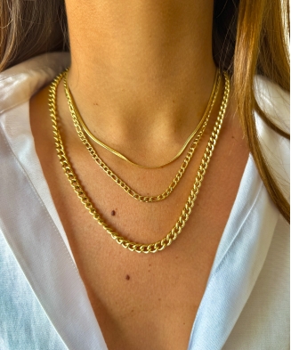 Collier "Shanyce" acier doré