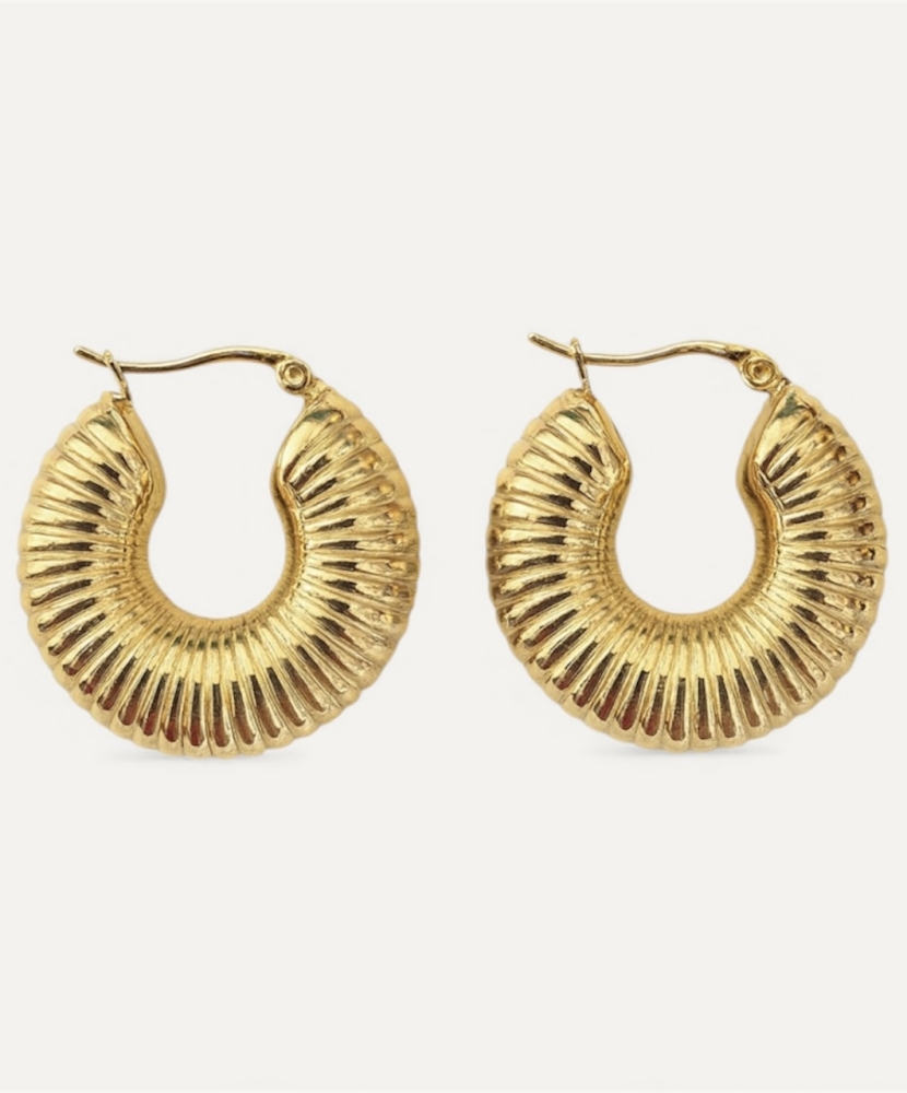 Boucles d'oreilles "Alix" acier doré