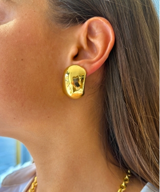 Boucles d'oreilles "Crésida" acier ou acier doré