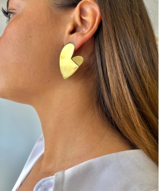 Boucles d'oreilles "Coeur" acier ou acier doré